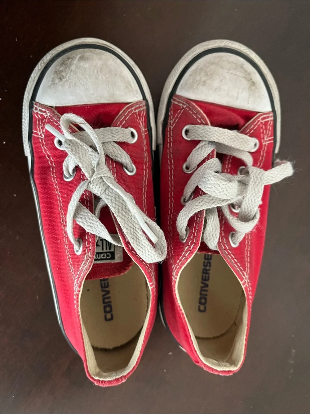 Converse Kids Red Low-Top Canvas Sneakers